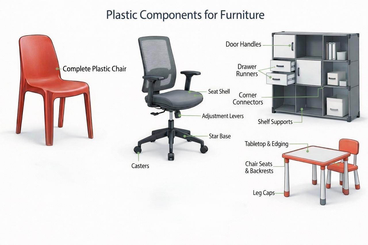 Furniture plastic components
